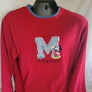Mickey Mouse Vintage 90's Long Sleeve Fleece Sweater (Size XL)